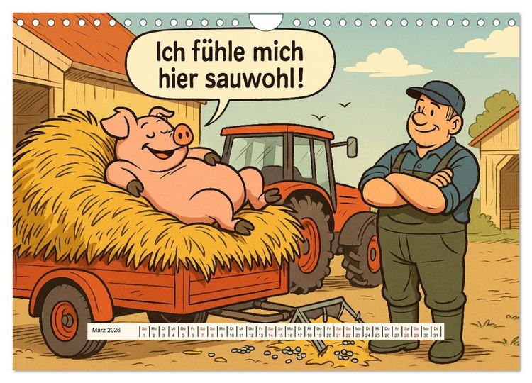 Produktbild: Tierischer Humor im Alltag (Wandkalender 2026 DIN A4 quer), CALVENDO Monatskalender