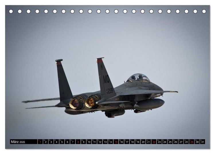 Produktbild: Kriegstechnik. Kampfjet-Impressionen (Tischkalender 2026 DIN A5 quer), CALVENDO Monatskalender