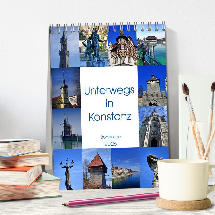 Produktbild: Unterwegs in Konstanz (Tischkalender 2026 DIN A5 hoch), CALVENDO Monatskalender