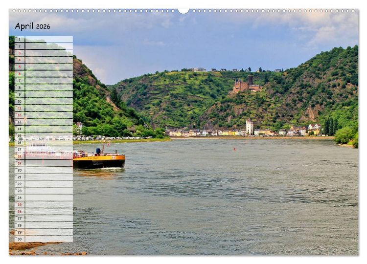 Produktbild: Von Lahnstein bis R&uuml;desheim - Am wundersch&ouml;nen Mittelrhein (Wandkalender 2026 DIN A2 quer), CALVENDO Monatskalender