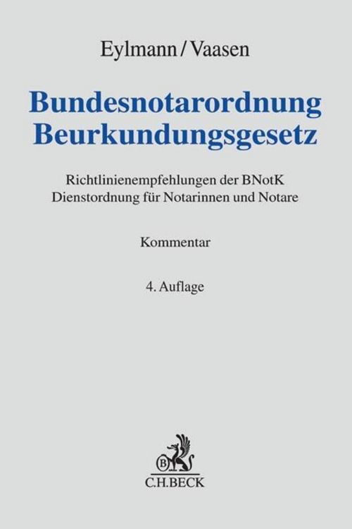 Bild vom Artikel Bundesnotarordnung, Beurkundungsgesetz vom Autor Norbert Frenz