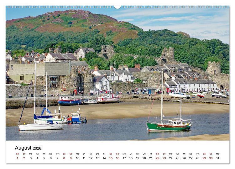 Produktbild: Cornwall und Wales (Wandkalender 2026 DIN A2 quer), CALVENDO Monatskalender