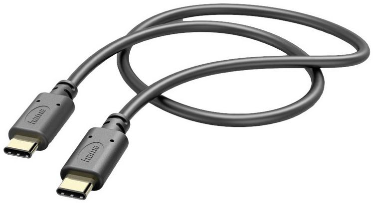 Produktbild: Hama USB-Ladekabel USB 2.0 USB-C&reg; Stecker, USB-C&reg; Stecker 1.50m Schwarz 00201591