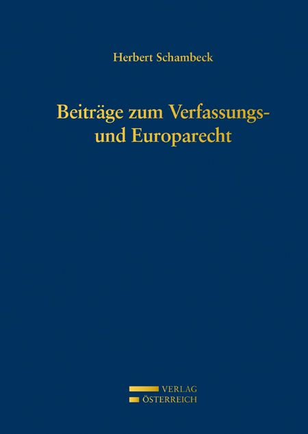 Produktbild: Beitr&auml;ge zum Verfassungs- und Europarecht