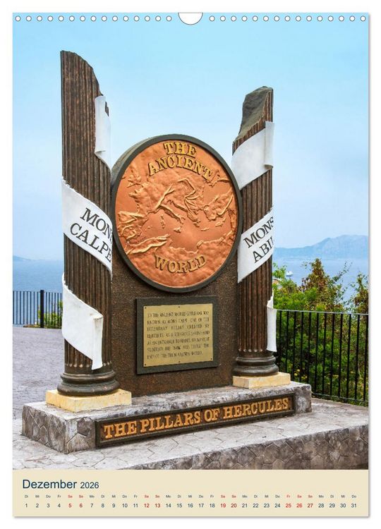 Produktbild: Gibraltar - Die Heimat der Berberaffen auf dem Rock (Wandkalender 2026 DIN A3 hoch), CALVENDO Monatskalender