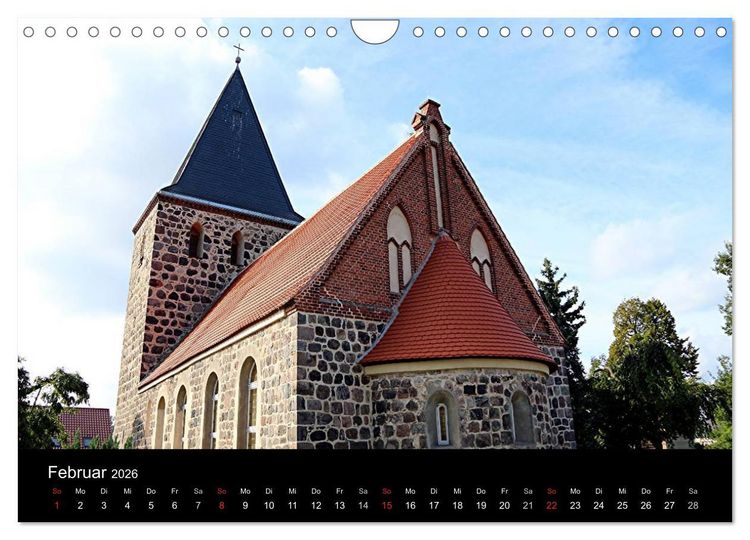 Produktbild: Evangelische Kirchen um Potsdam 2026 (Wandkalender 2026 DIN A4 quer), CALVENDO Monatskalender