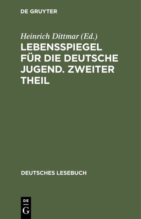 Produktbild: Lebensspiegel f&uuml;r die deutsche Jugend. Zweiter Theil