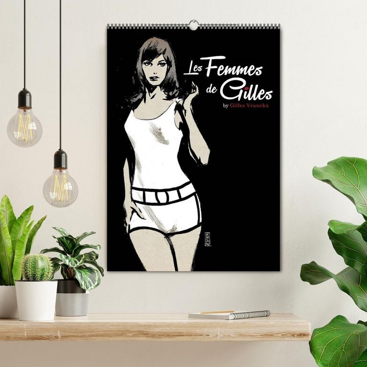 Produktbild: Les femmes de Gilles 2 by Gilles Vranckx - 12 Frauen-Illustrationen von dem Belgischen K&uuml;nstler Gilles Vranckx (Wandkalender 2026 DIN A2 hoch), CALVENDO Monatskalender