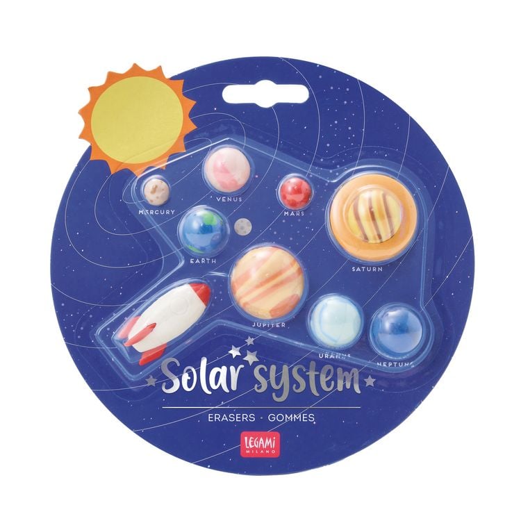 Produktbild: Legami Set mit 9 Radiergummis - Weltall