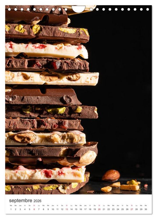 Produktbild: Gourmandises - Art culinaire (Calendrier mural 2026 DIN A4 horizontal), CALVENDO calendrier mensuel