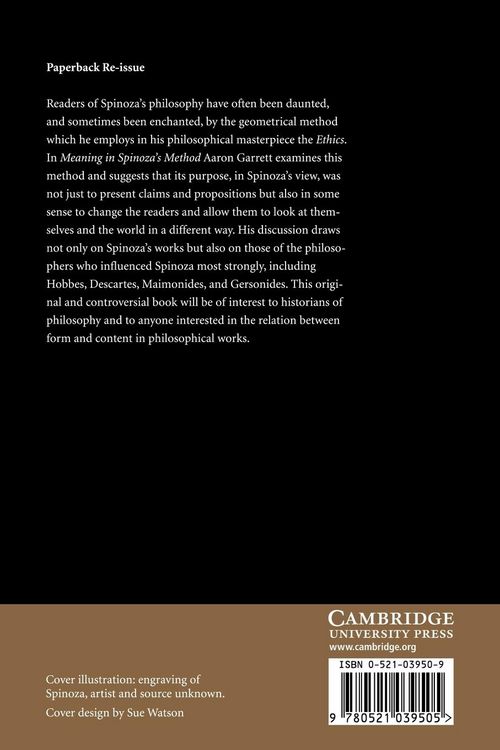 Produktbild: Meaning in Spinoza's Method