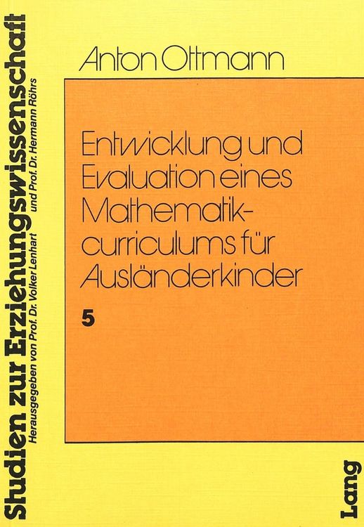 Produktbild: Entwicklung und Evaulation eines Mathematikcurriculums f&uuml;r Ausl&auml;nderkinder