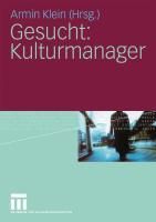 Produktbild: Gesucht: Kulturmanager