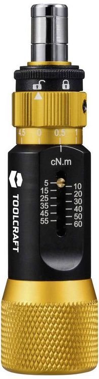 Produktbild: TOOLCRAFT TO-9627246 Elektrotechnik und Feinwerktechnik Drehmoment-Schraubendreher Gr&ouml;&szlig;e (Schraubendreher) 4 mm