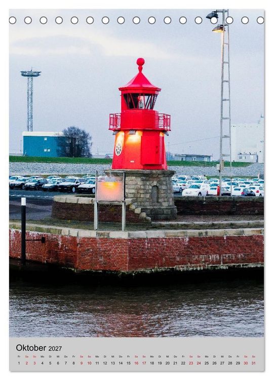 Produktbild: Leuchtt&uuml;rme an der Nordsee (Tischkalender 2027 DIN A5 hoch), CALVENDO Monatskalender