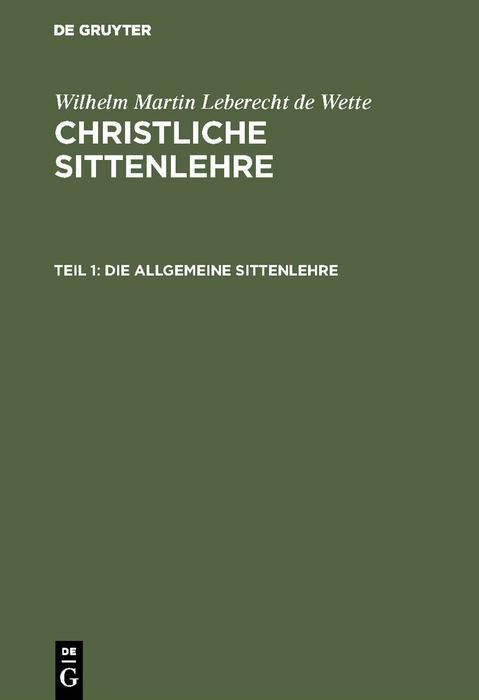 Produktbild: Die allgemeine Sittenlehre