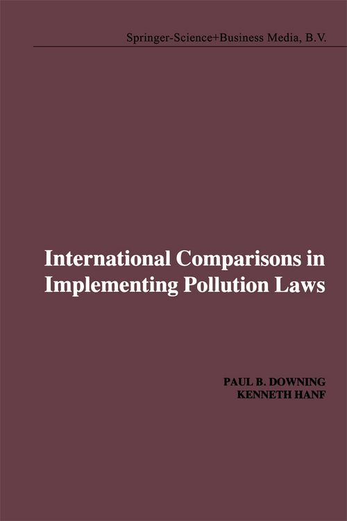 Produktbild: International Comparisons in Implementing Pollution Laws