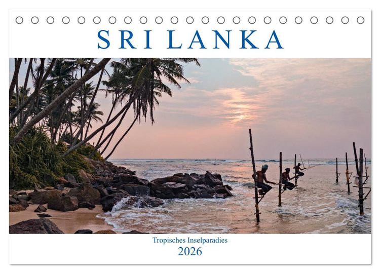 Produktbild: Sri Lanka, tropisches Inselparadies (Tischkalender 2026 DIN A5 quer), CALVENDO Monatskalender