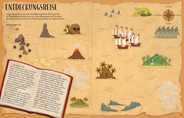 Produktbild: Piratenabenteuer &ndash; R&auml;tseln, Malen, Mitmachen