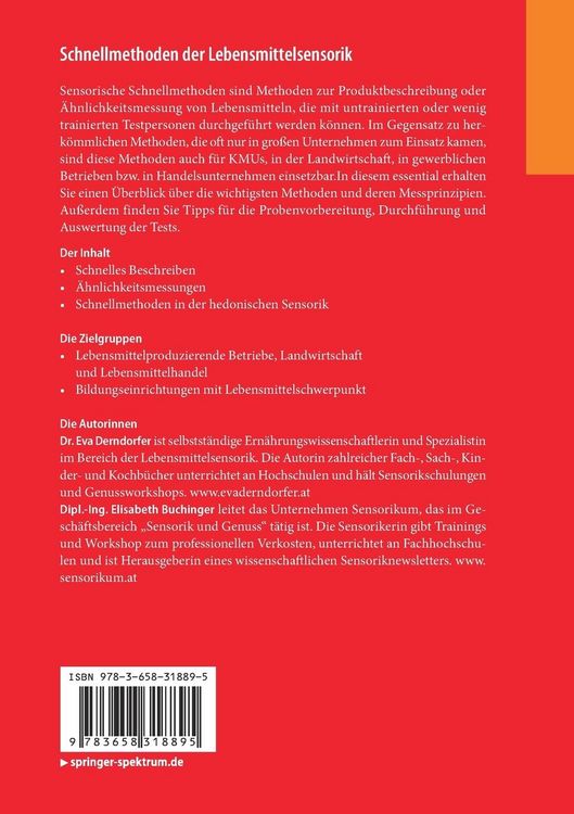 Produktbild: Schnellmethoden der Lebensmittelsensorik