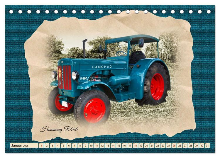 Produktbild: Hanomag Schlepper (Tischkalender 2026 DIN A5 quer), CALVENDO Monatskalender