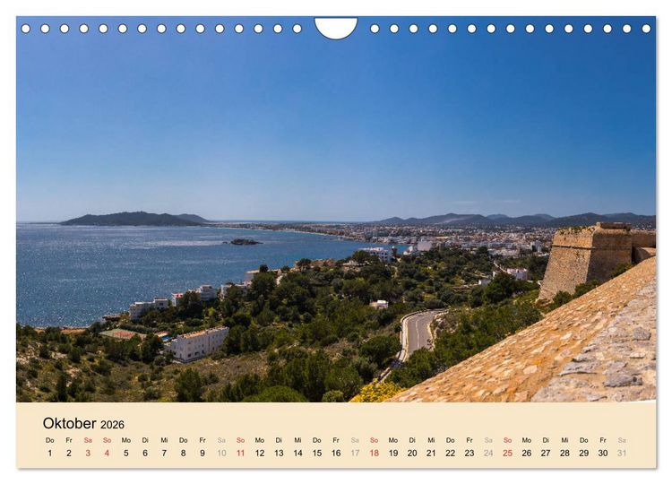 Produktbild: Ibiza Dalt Vila, Sa Penya und La Marina (Wandkalender 2026 DIN A4 quer), CALVENDO Monatskalender