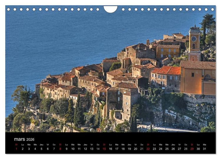Produktbild: C&ocirc;te d'Azur entre Mer et Montagne (Calendrier mural 2026 DIN A4 vertical), CALVENDO calendrier mensuel