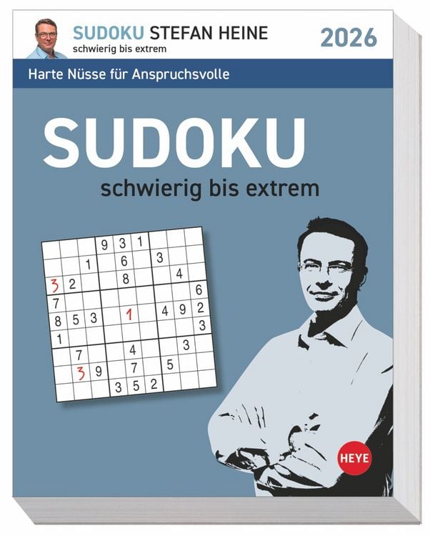 Produktbild: Stefan Heine Sudoku schwierig Tagesabreißkalender 2026