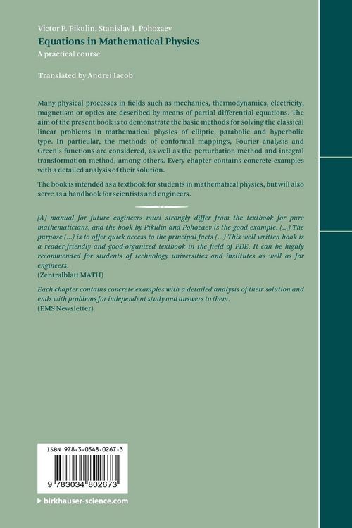 Produktbild: Equations in Mathematical Physics