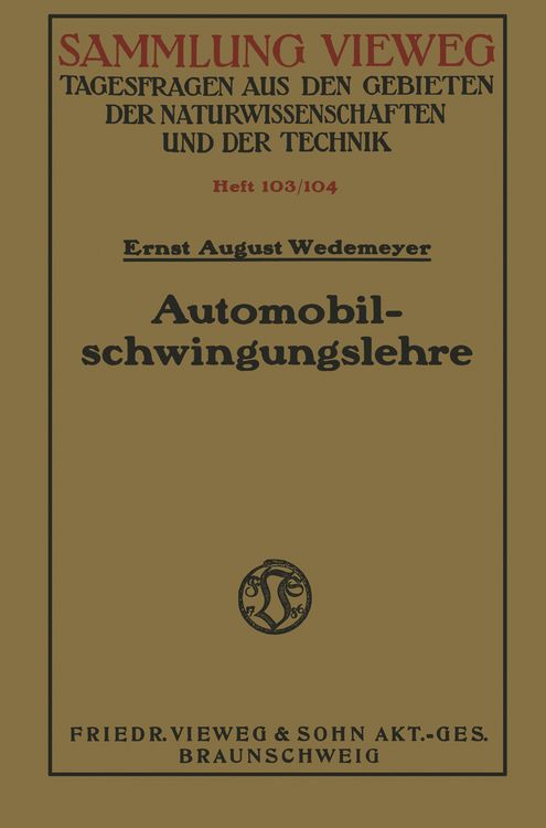 Produktbild: Automobilschwingungslehre