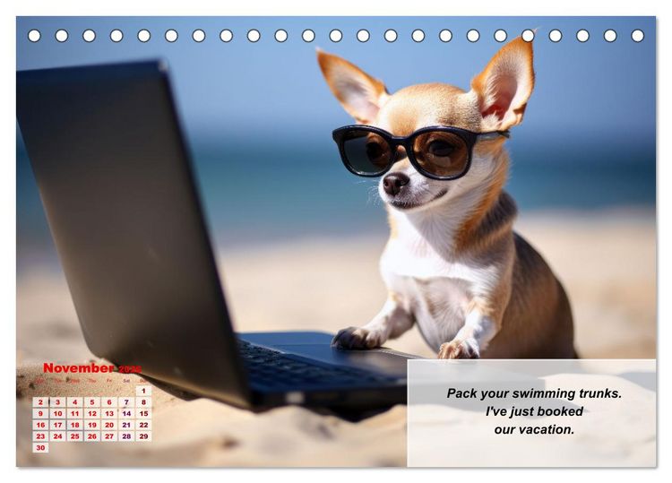 Produktbild: Great fun for Chihuahua lovers (Desk Calendar 2026 DIN A5 landscape), CALVENDO 12 Month DeskCalendar