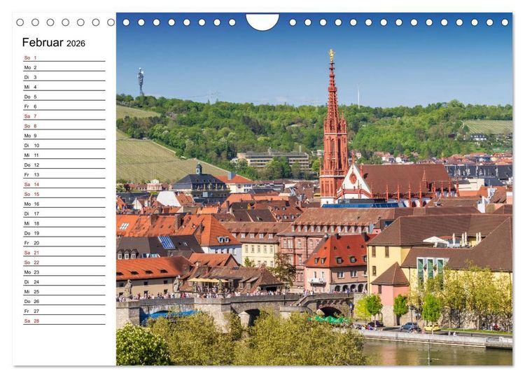 Produktbild: W&Uuml;RZBURG Historisches Stadtherz (Wandkalender 2026 DIN A4 quer), CALVENDO Monatskalender