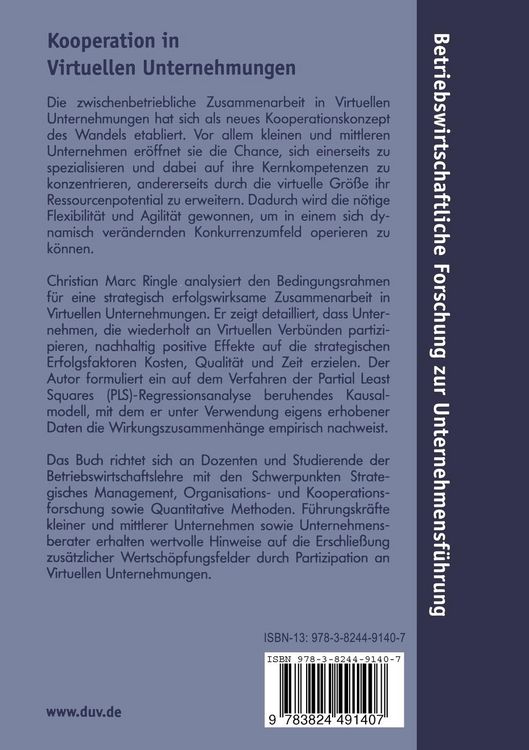 Produktbild: Kooperation in Virtuellen Unternehmungen