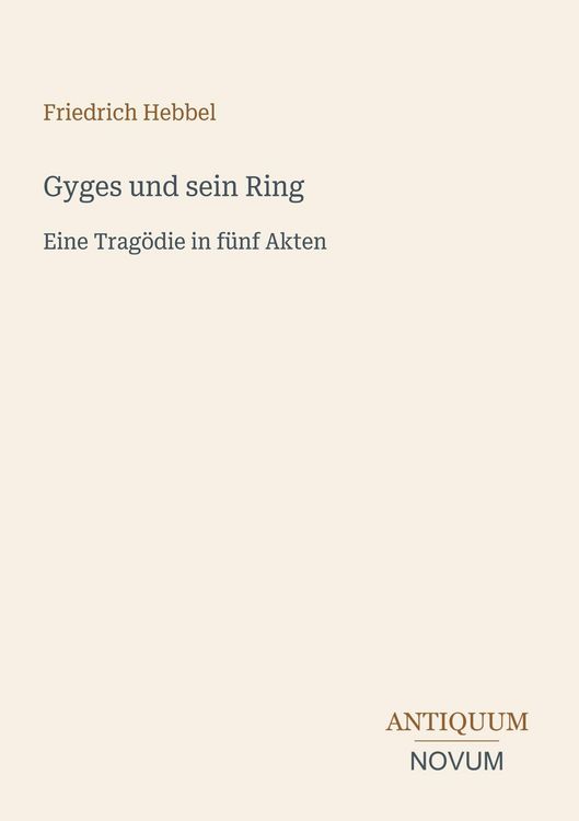 Produktbild: Gyges und sein Ring