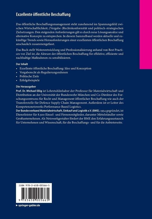 Produktbild: Exzellente &ouml;ffentliche Beschaffung