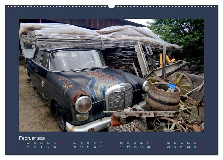 Produktbild: Vergessene Sch&auml;tze - Oldtimer auf Schrottpl&auml;tzen (Wandkalender 2026 DIN A2 quer), CALVENDO Monatskalender