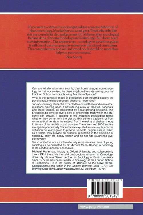 Produktbild: Macmillan Student Encyclopedia of Sociology