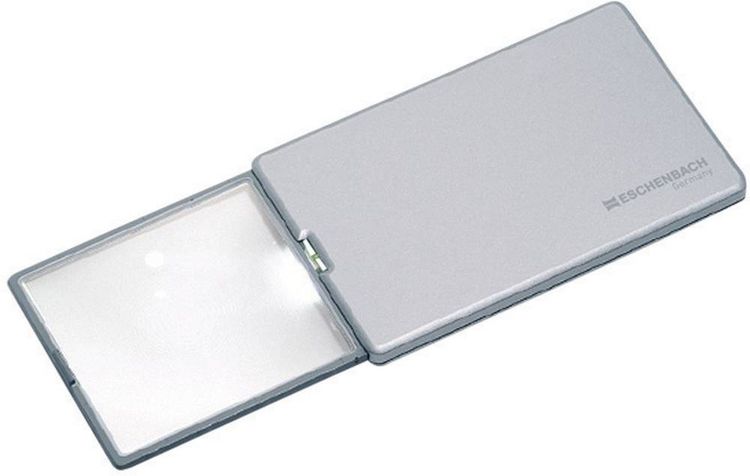 Produktbild: Eschenbach 152111 Easy Pocket Handlupe mit LED-Beleuchtung Vergr&ouml;&szlig;erungsfaktor: 3 x
