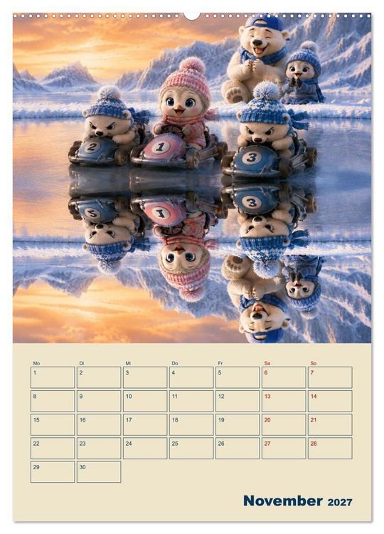 Produktbild: Frostige Fantasiewelten (Wandkalender 2027 DIN A2 hoch), CALVENDO Monatskalender