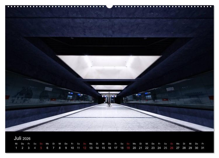 Produktbild: MetroMUC, Stationen im Untergrund M&uuml;nchens (Wandkalender 2026 DIN A2 quer), CALVENDO Monatskalender