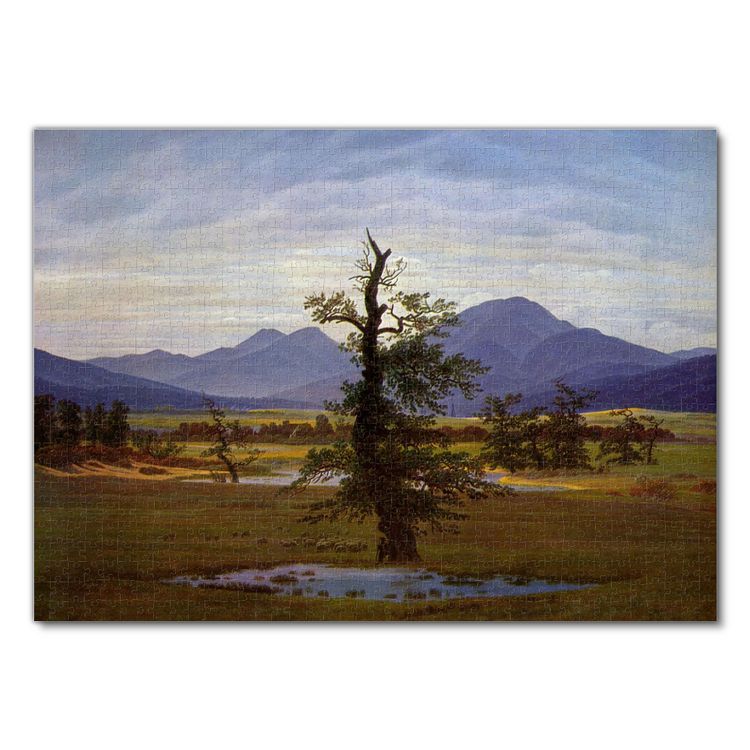 Produktbild: Lais Puzzle Caspar David Friedrich - Einsamer Baum (Dorflandschaft bei Morgenbeleuchtung, Harzlandschaft) 1000 Teile