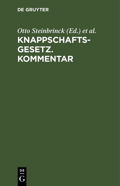 Produktbild: Knappschaftsgesetz. Kommentar