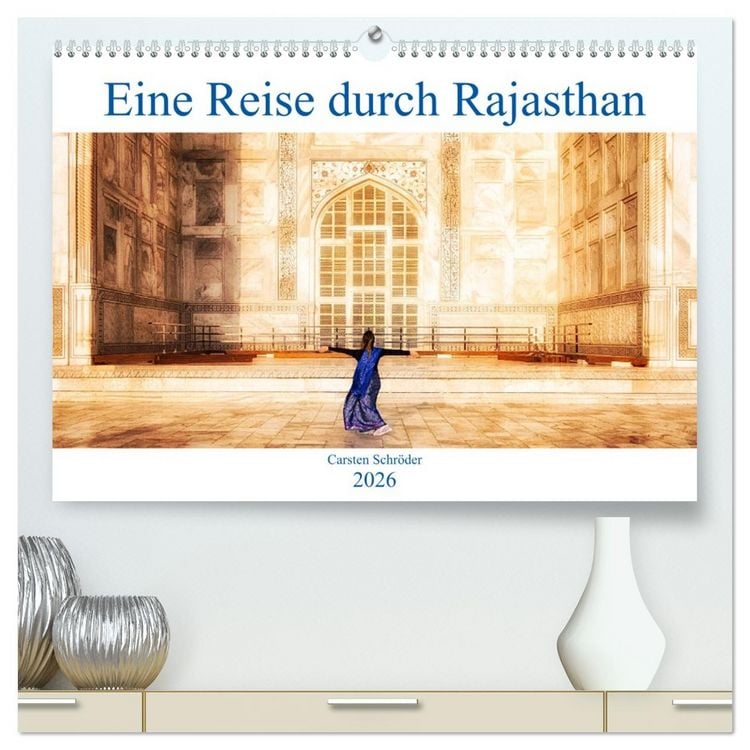 Produktbild: Eine Reise durch Rajasthan (hochwertiger Premium Wandkalender 2026 DIN A2 quer), Kunstdruck in Hochglanz