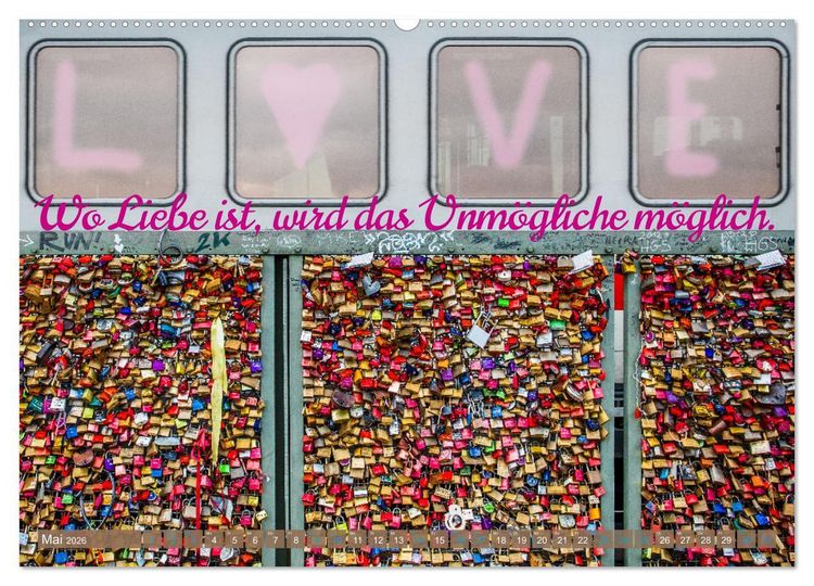Produktbild: Liebesschl&ouml;sser, Ich liebe Dich (Wandkalender 2026 DIN A2 quer), CALVENDO Monatskalender