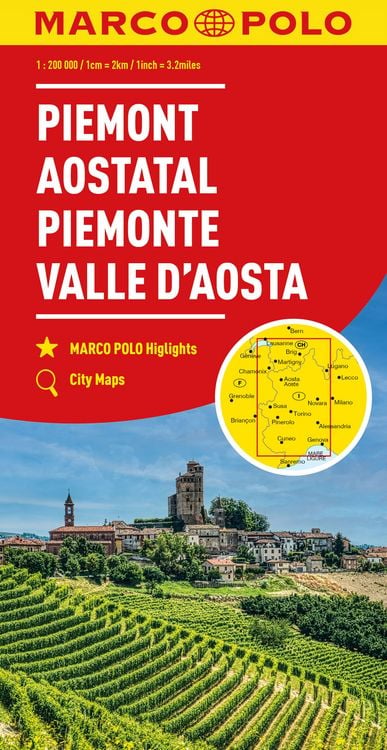 Produktbild: MARCO POLO Regionalkarte Italien 01 Piemont, Aostatal 1:200.000