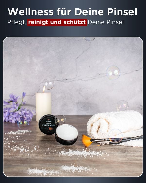 Produktbild: LIEBERGE Pinselseife &brvbar; 40g inkl. Reinigungsmatte