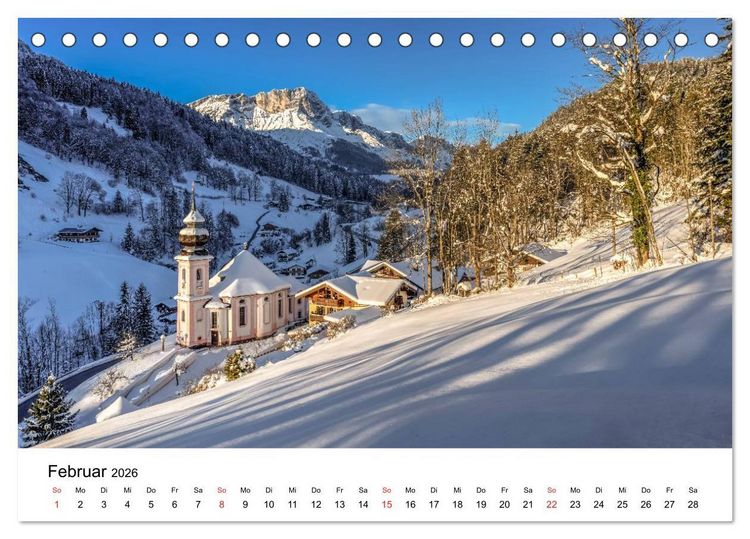 Produktbild: Herrliche Berglandschaften - Impressionen aus &Ouml;sterreich und Bayern (Tischkalender 2026 DIN A5 quer), CALVENDO Monatskalender