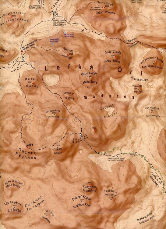 Produktbild: Lefka Ori (Wei&szlig;e Berge) - Pachnes 1 : 25 000