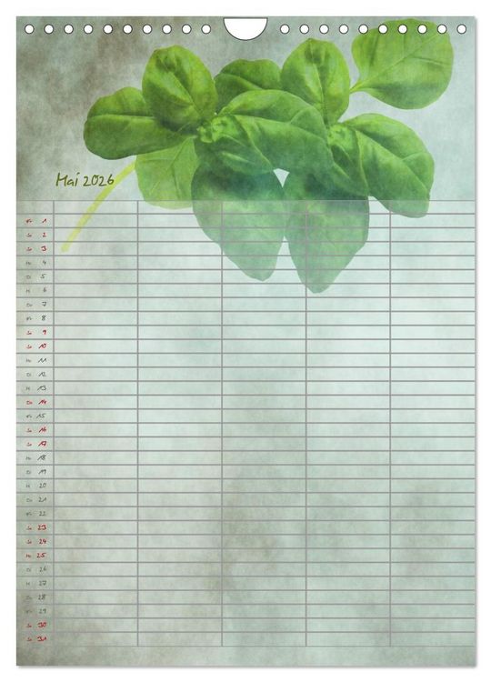 Produktbild: Familienplaner f&uuml;r die K&uuml;che. (Wandkalender 2026 DIN A4 hoch), CALVENDO Monatskalender