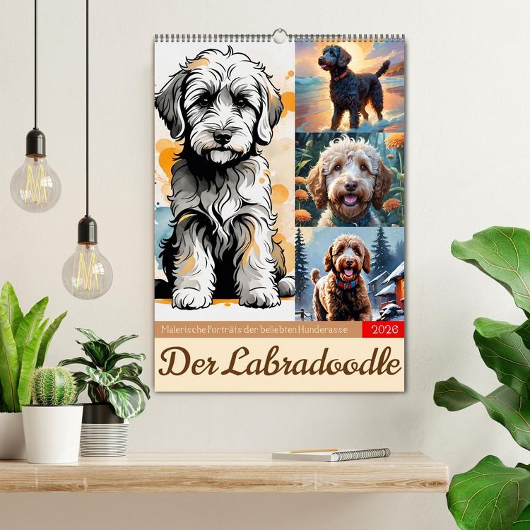 Produktbild: Der Labradoodle (Wandkalender 2026 DIN A2 hoch), CALVENDO Monatskalender
